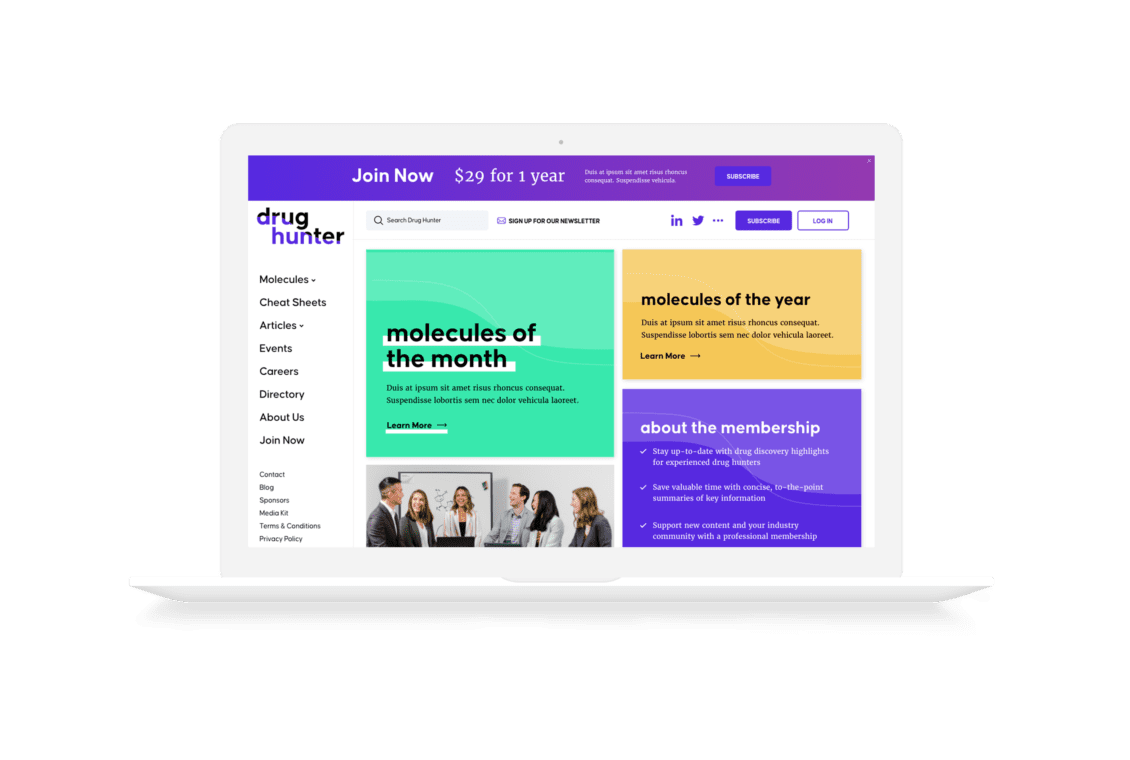 Drug Hunter Web Design by WePropagate